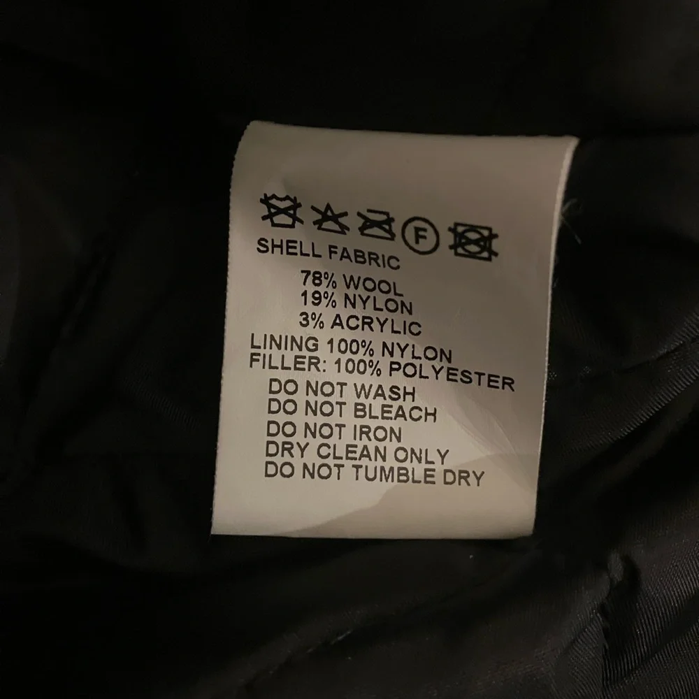 Vintage Navy Fidelity & Stewart Pea Coat Wool Blend Made In USA Sz 38 MP72132 - Picture 7 of 8